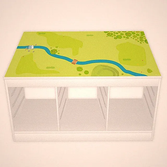 nikima - Spielfolie/ Möbelfolie für IKEA TROFAST Wald & Wiese Aufkleber Sticker