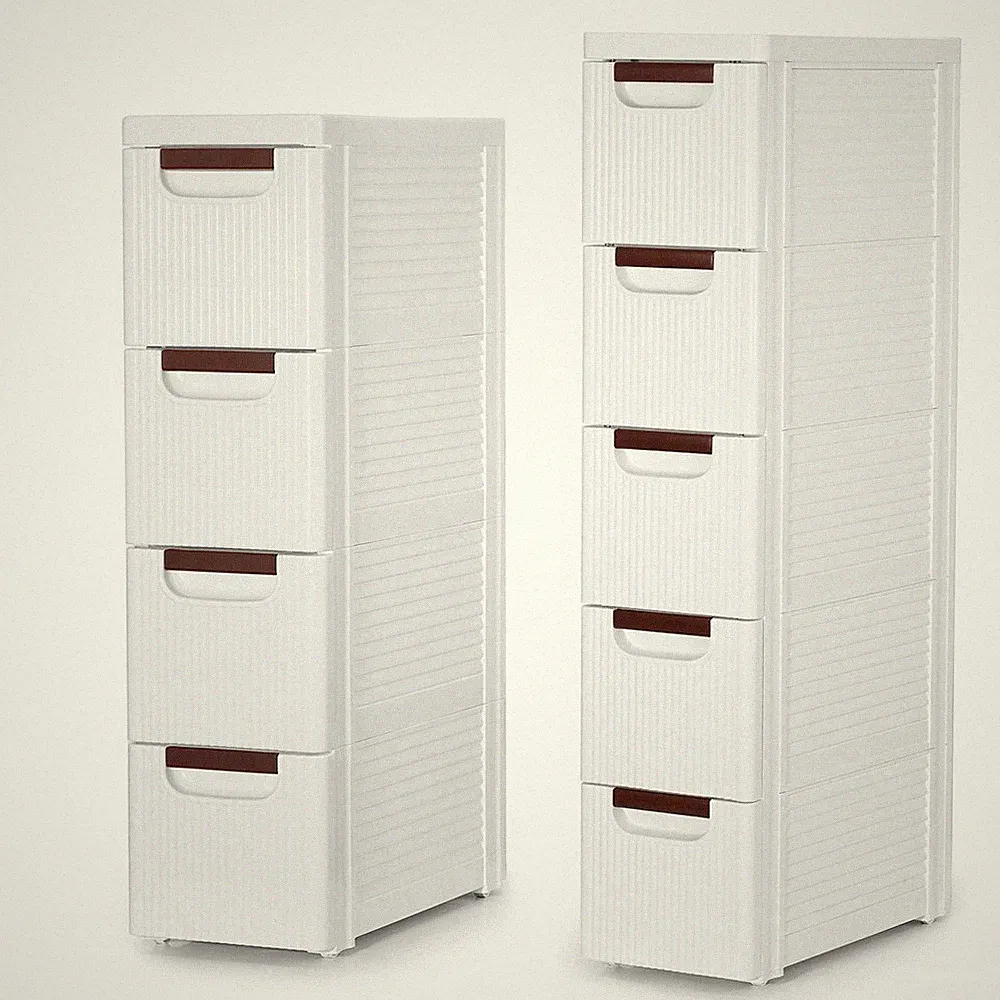 Nischenregal Badregal Küchenschrank mit Rollen Nischenschrank 4/5 Schubladen DE
