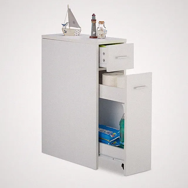 Nischenschrank Beistellschrank Küchenregal 2 Schubladen 20 cm breit Nischenregal