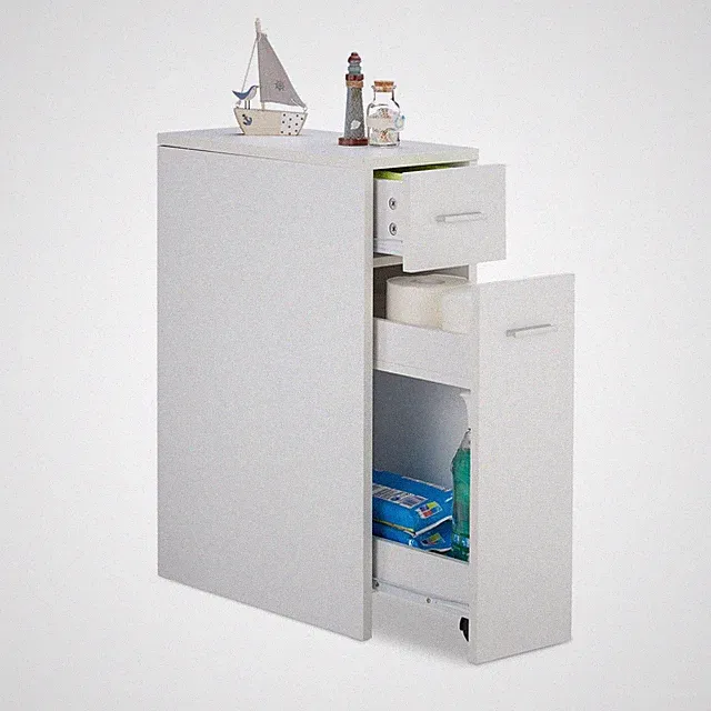 Nischenschrank Beistellschrank Küchenregal 2 Schubladen 20 cm breit Nischenregal