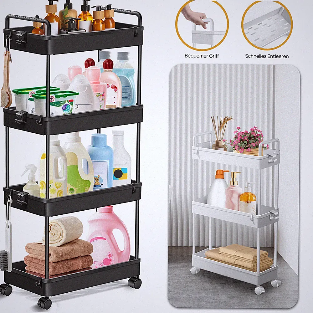 Nischenwagen, Nischen Ordnungswagen, Nischenschrank, Regal mit Rollen 360° Rack