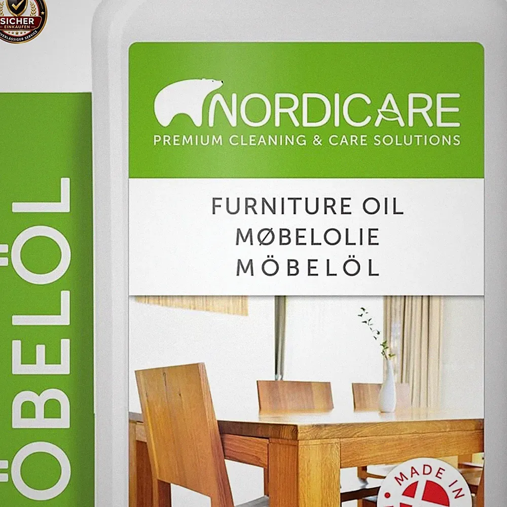 Nordicare Möbelöl [500ml] Holzöl zur Pflege farblos für Eiche, Buche, Nussbaum