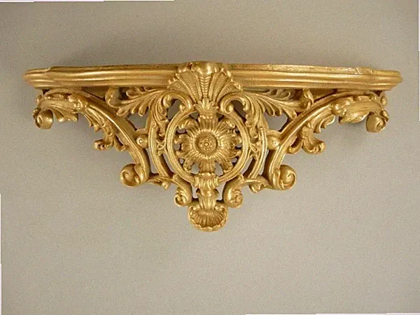 Nostalgie Wandkonsole Barock gold Hängekonsole Wandregal Konsole Antik Stil