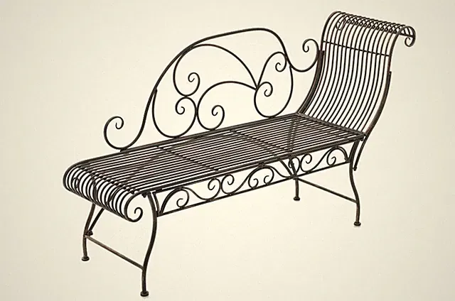 Nostalgische Gartenbank Sitz-Bank Antik Vintage "Karma" aus Eisen von CLP