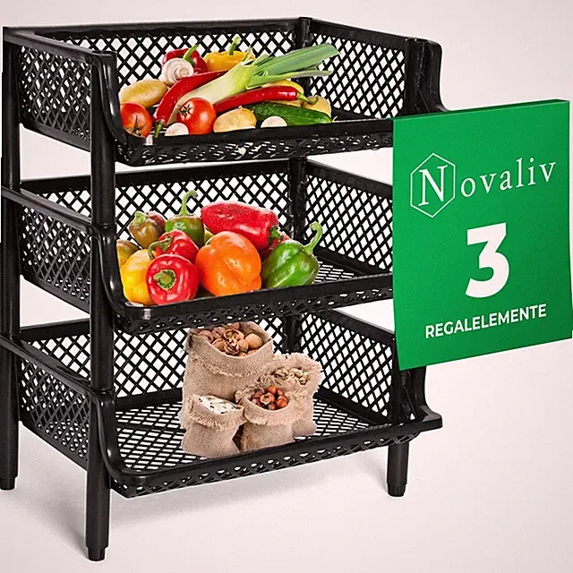 Novaliv Regal 3x Steckregal Kunststoff