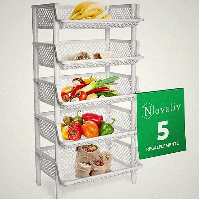 Novaliv Regal 5x Steckregal Kunststoff