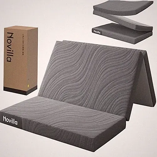Novilla Semi-Double Faltmatratze 10 cm dick zweilagig aufgebaut