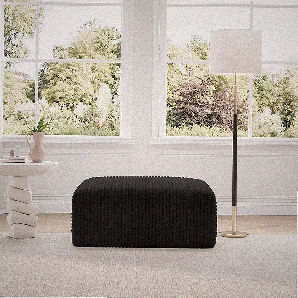 Novilla Sofahocker 42 x 90 x 90 cm schwarz