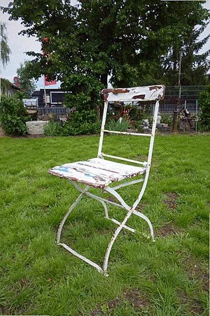 Nr.5167 Biergartenstuhl Klappstuhl Gartenstuhl bunte Patina