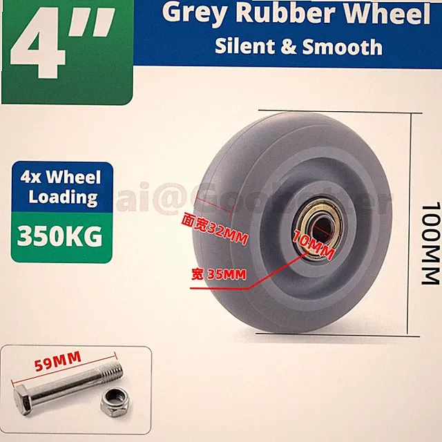 Nylon / PU / Gummi Schwerlastrollen Transportrollen Möbelrollen Loses Rad