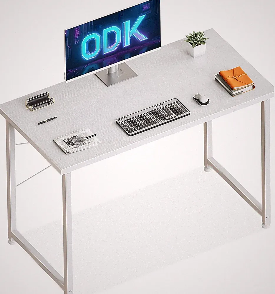 ODK Kleiner Schreibtisch, 100×48Cm Computertisch Bürotisch Für Arbeitszimmer, Sc