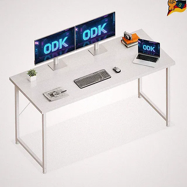 ODK Schreibtisch 140 50cm Weiß Multifunktional