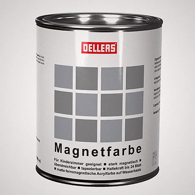OELLERS Magnetfarbe Grau Matt wasserbasiert magnetische Wandfarbe