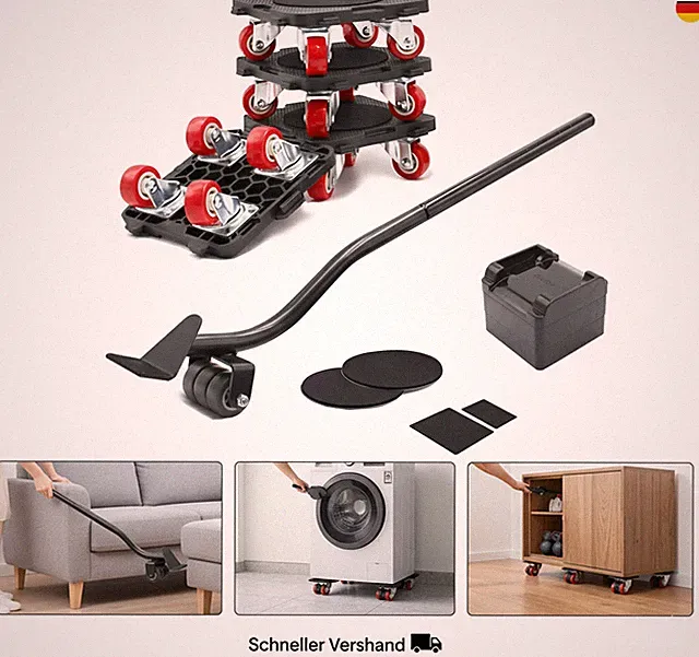 ONEON Möbel Transportroller Set, Stück Möbel Gleitsystem Mit Möbelheber, Möbeltr