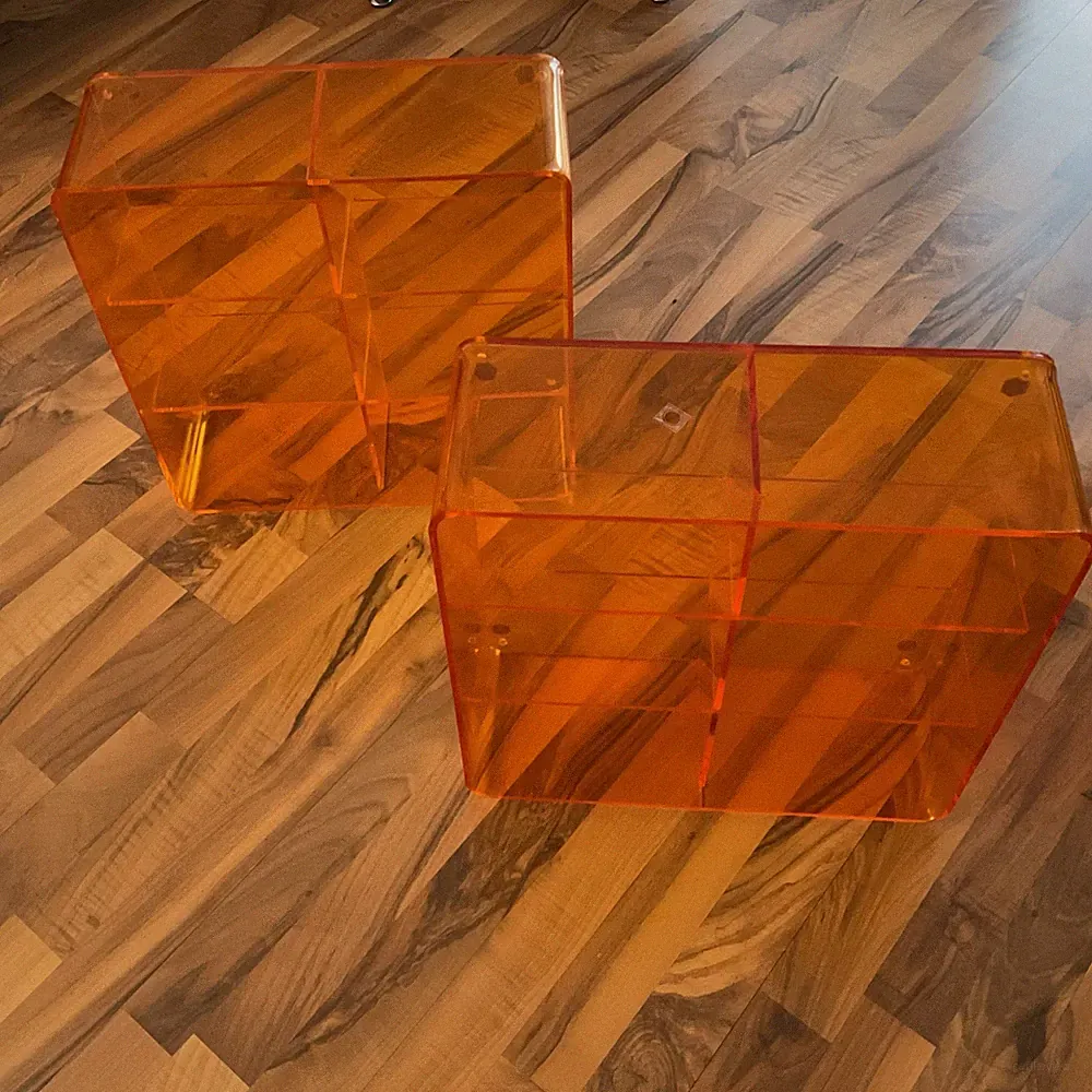 Orange Acrylglas Regal Vintage Design Klassiker
