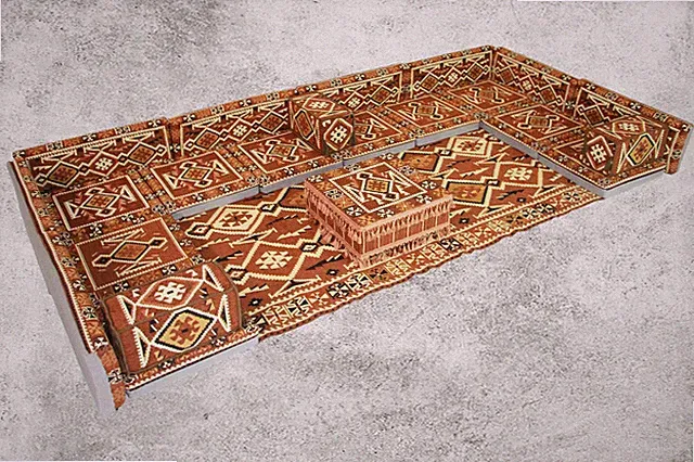 Orientalische Sitzecke, Sark Kösesi, 23-tlg. Bodensofa, Marokkanisches Sofa