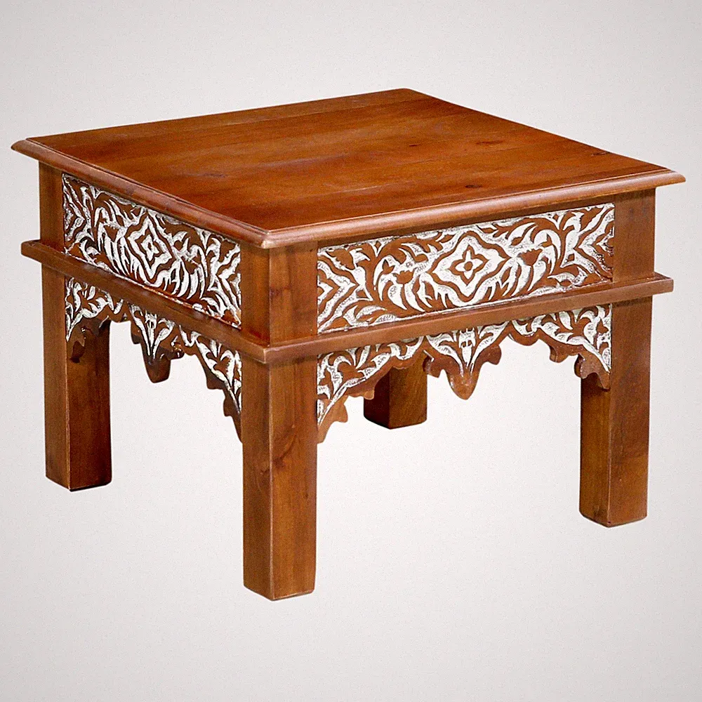 Orientalischer Couchtisch Wohnzimmertisch Sofatisch Tisch Möbel Holztisch 60cm