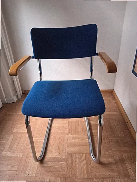 Original Thonet S43 PVF Freischwinger Blau | Bauhaus Klassiker