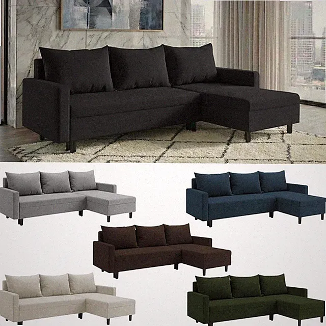 Oslo Ecksofa L-Form mit Schlaffunktion - Bettkasten - Schlafcouch - Eckcouch