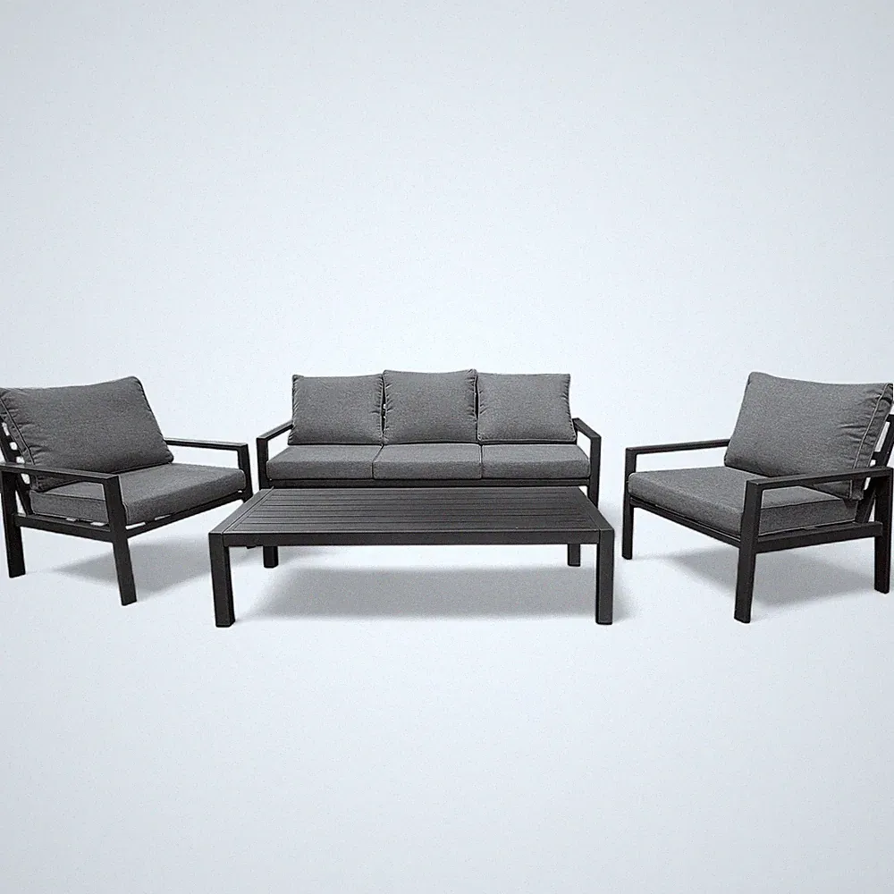 osoltus Alu Lounge Gartenmöbel Outdoor Set Haugesund 3er grau