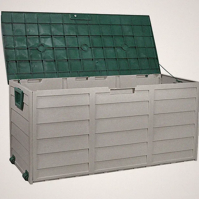 Outdoor Aufbewahrungsbox - robuster PP-Kunststoff - voll wetterfest - Klappdeckel