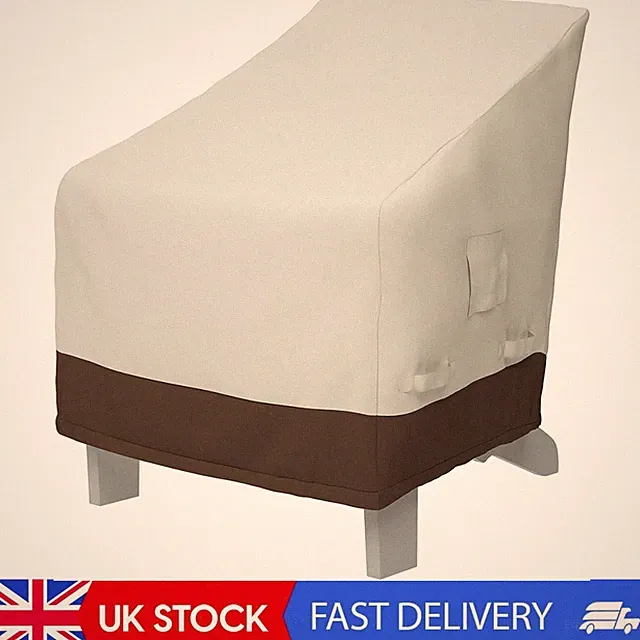 Outdoor Garten Adirondack Terrassenmöbel Stuhl Abdeckung Wasserdicht, Beige + Hellbraun