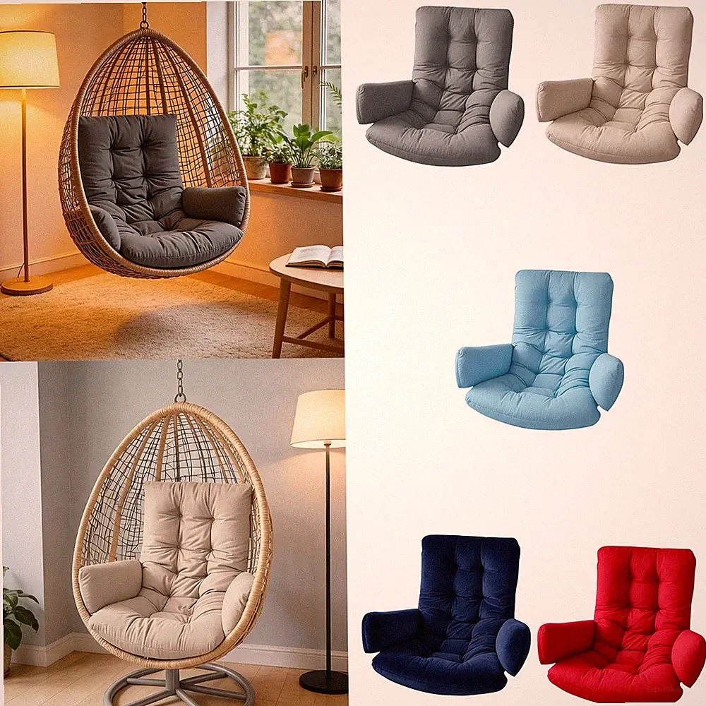 Outdoor Hängesesselkissen mit Rückenlehne, Im Bohème Stil, für Innenmöbel