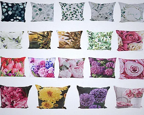 Outdoor Kissen Blumen wasserabweisend 45 x 45 cm Garten Kissen Dekokissen