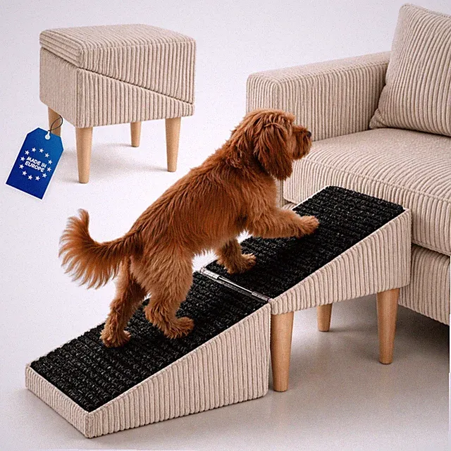 Outentin Hundetreppe Hunderampe Klappbar 2in1 Hocker Sofa Bett 36 cm