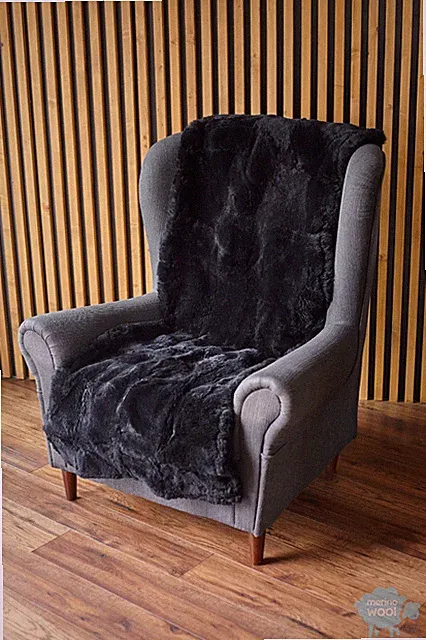 Packung 2 Klassisch Schafsfell Teppich Sitzbezug Stuhlbezug Sofa Cover Pad Made
