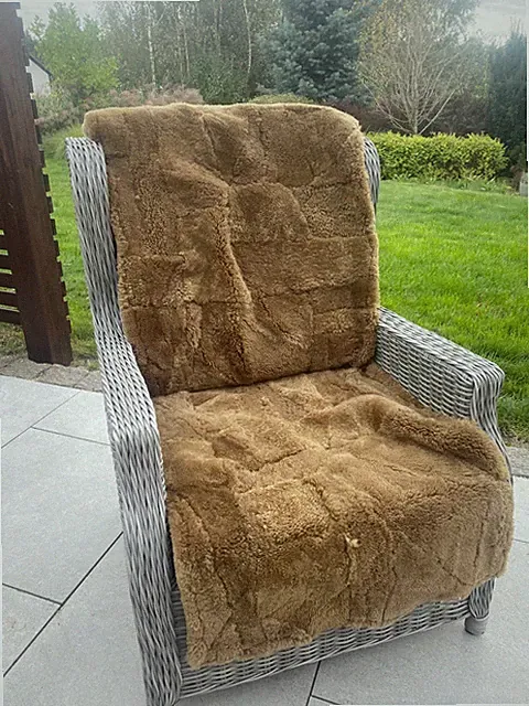 Packung 2 Klassisch Schafsfell Teppich Sitzbezug Stuhlbezug Sofa Überwurf Pad