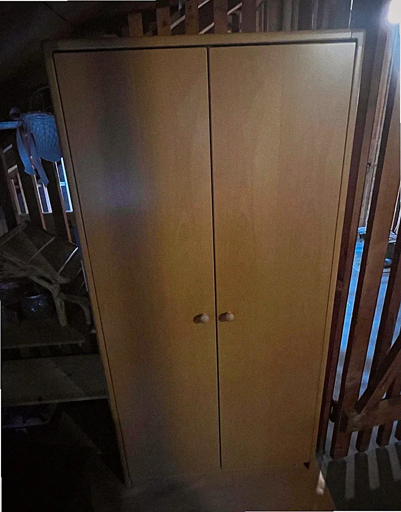 paldi Holzschrank 80x40x160 cm Buche matt, 2 Profiltüren mit Regalböden