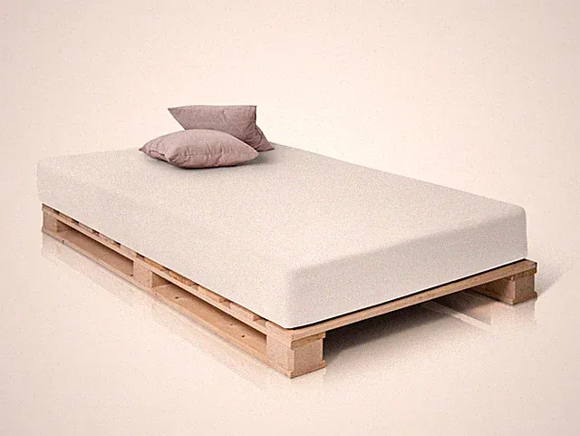 Palettenbett Bett Massivholzbett MOEBEL-EINS Holzbett Palettenmöbel Futonbett