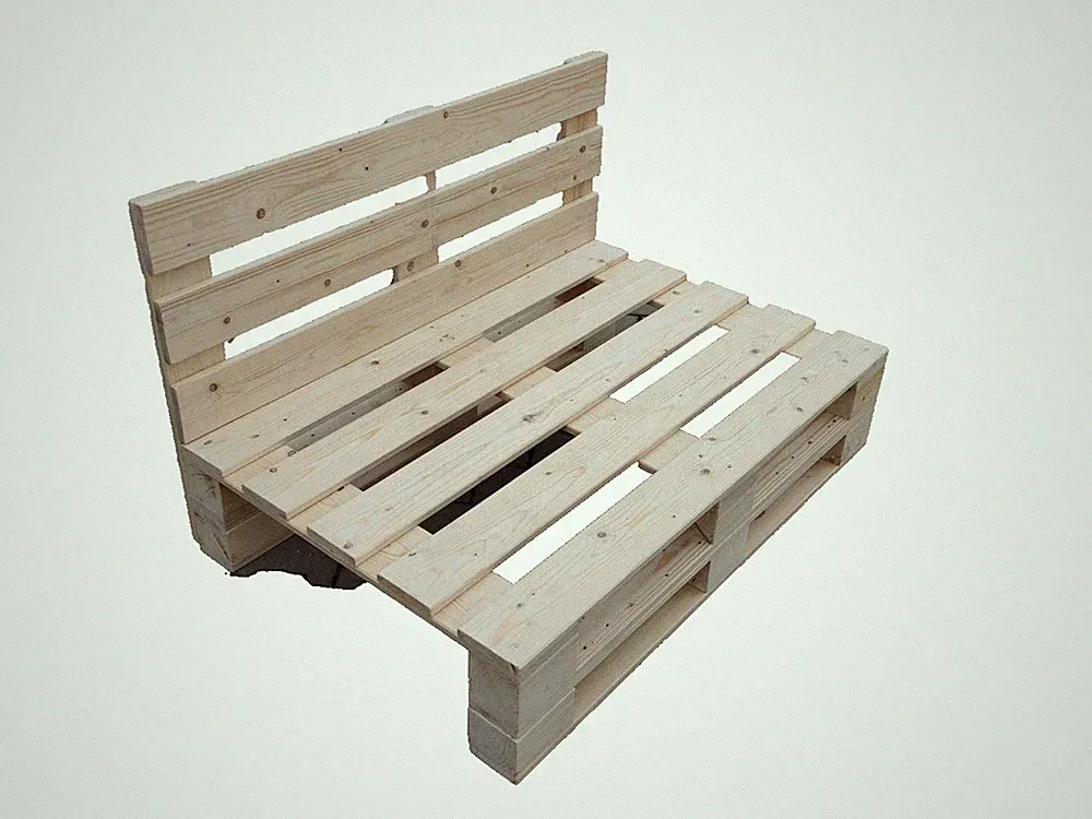 Palettensofa Palettenmöbel geschliffen und unbehandelt 120x80cm