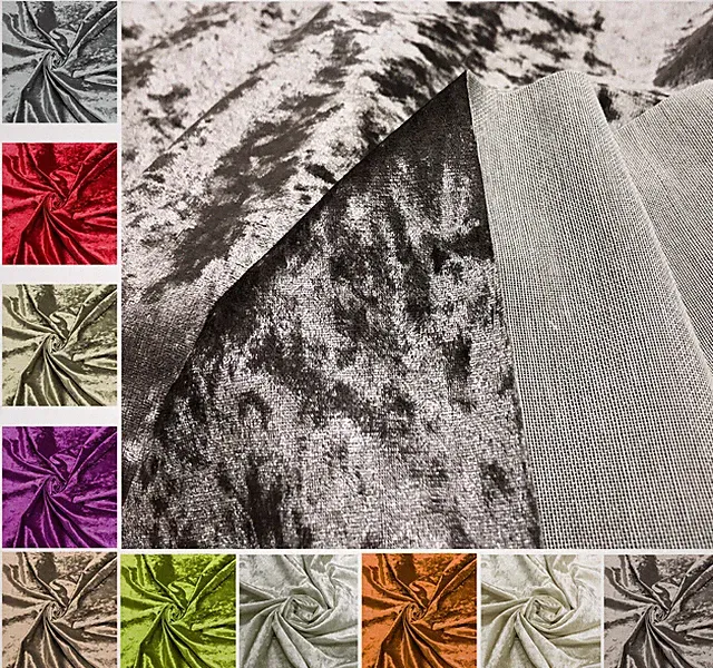 Pannesamt Samt Stoff Kissen Crushed Velvet Velour Hochzeit Bekleidung Dekostoff