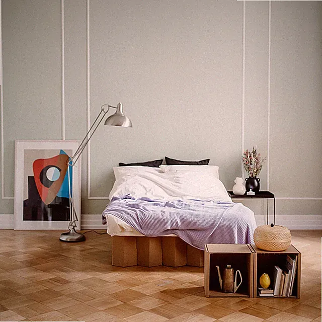 Pappbett ROOM IN A BOX Bett 2.0: Nachhaltiges Klappbett aus Wellpappe