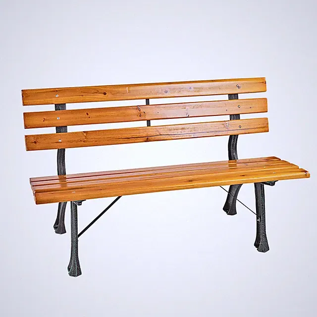 Parkbank Gartenbank Sitzbank Bank Gusseisen Holz mahagoni - farben 120 cm