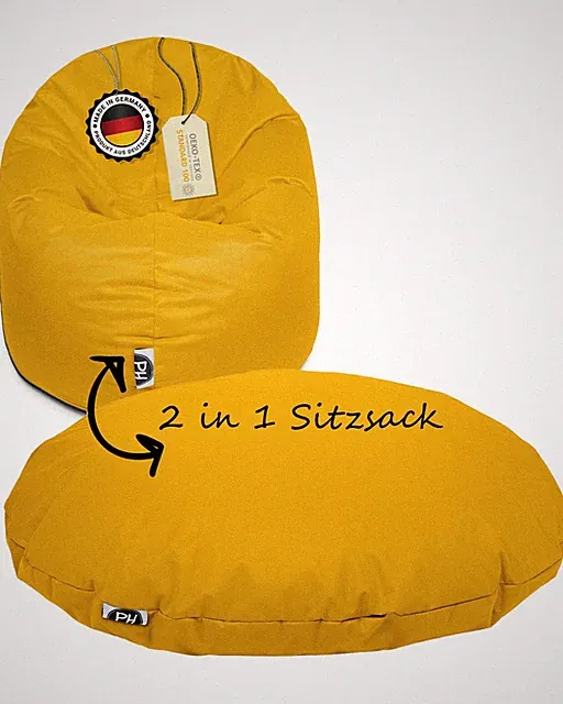 Patchhome 2 Varianten in 1 Sitzsack Sitzkissen Beanbag Gamer Kissen Tobekissen