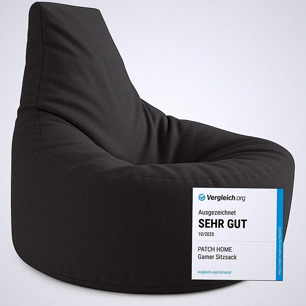 Patchhome Gamer Sitzsack Sitzkissen Bean Bag in diversen Farben fertig befüllt