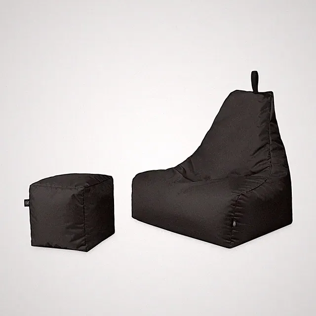 Patchhome Lounge Sesse mit Hocker Sitzsack Gamer Sitzkissen in diversen Farben