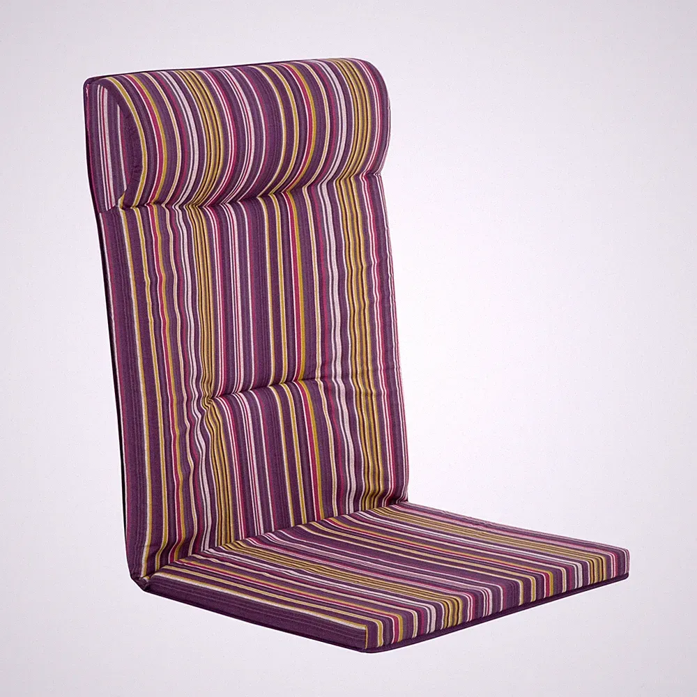 PATIO Hochlehner Auflage 122 x 58 cm Blibao Hoch XL Streifen Kopfstütze violett