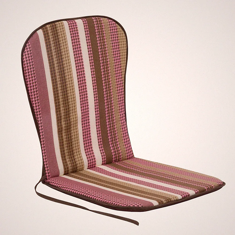 PATIO Stuhlauflage Sam 74 x 38 cm rosa braun streifen Baumwolle Polyester Stuhl