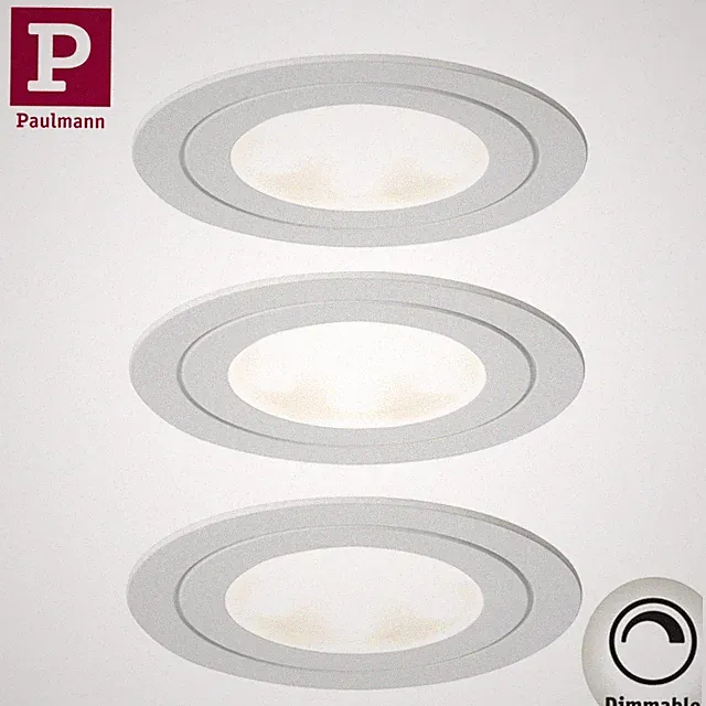 Paulmann Möbel Einbauleuchten Set Circuit LED rund 3x5,6W 17,5VA 230V/350mA 85m