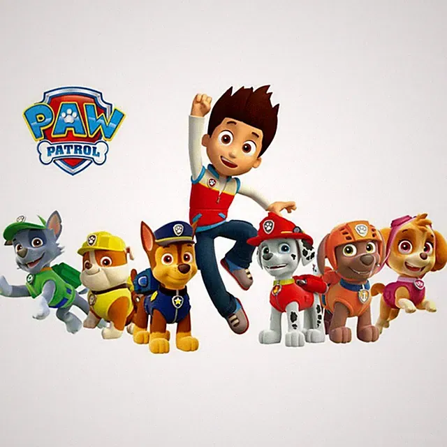 PAW PATROL Wandtattoo 3D STICKER Wandaufkleber Aufkleber Kinderzimmer Deko Hunde