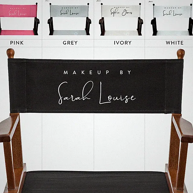 Personalisiertes Ersatz-Leinwand-Set für Make-up Artist & klappbare Regiestühle