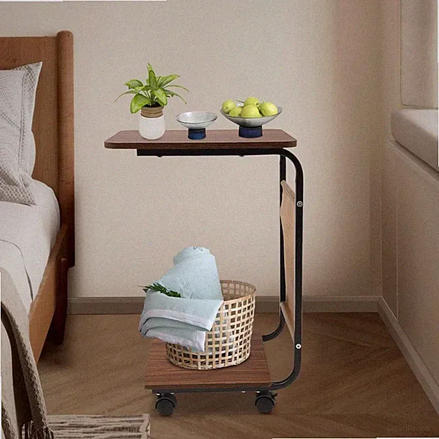 Pflegetisch Höhenverstellbar Betttisch Laptoptisch auf Rollen Krankentisch DHL
