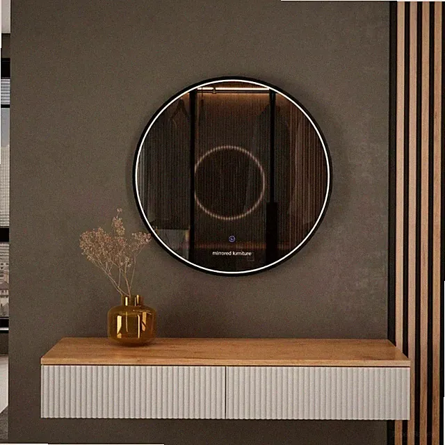 Planetmöbel AMYRA Konsolentisch 100 cm mit LED Spiegel VELUNA 60 - 100 cm
