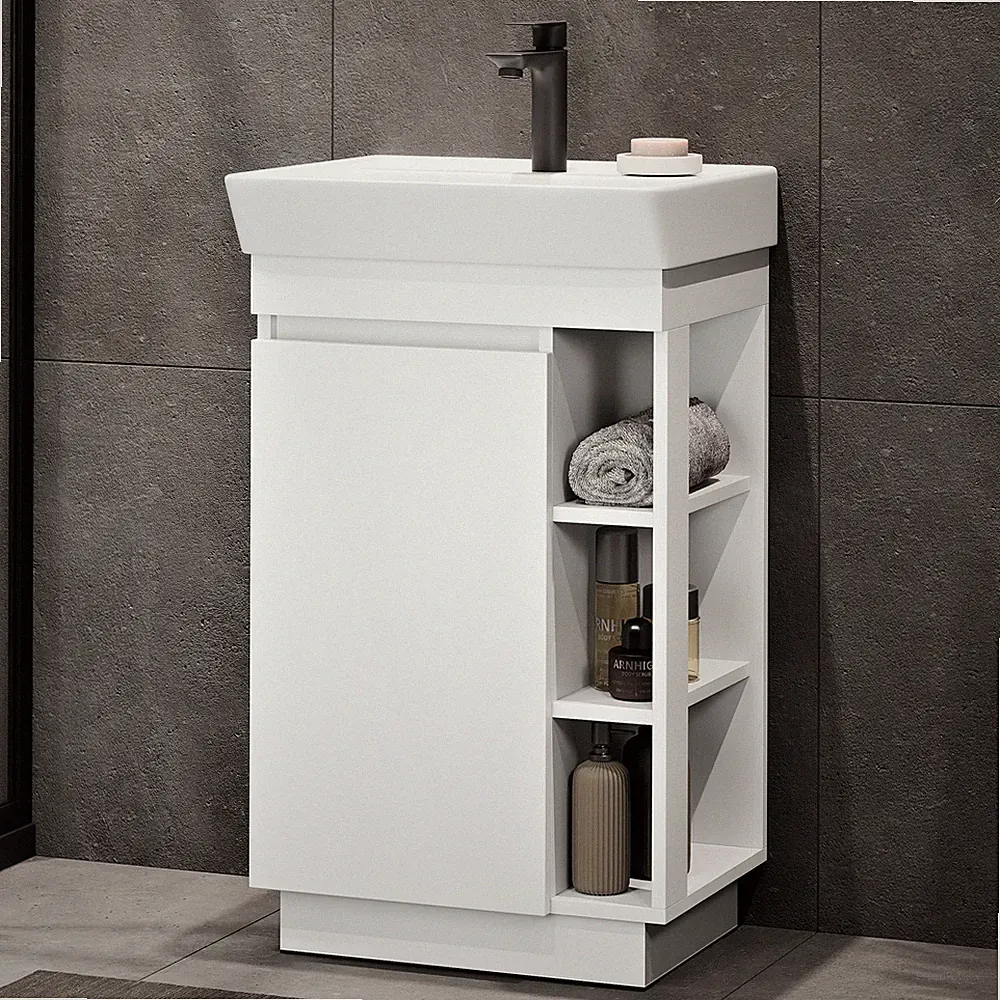 Planetmöbel Badmöbel Set NYX Matt Weiß 50 cm