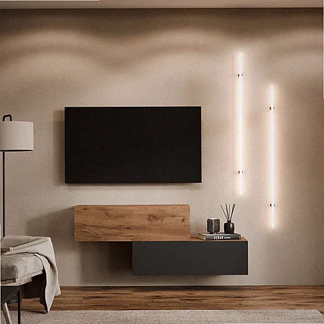 Planetmöbel TV-Board WEST – 2-teilig, 2x100 cm, versetzt montierbar, Farbwahl