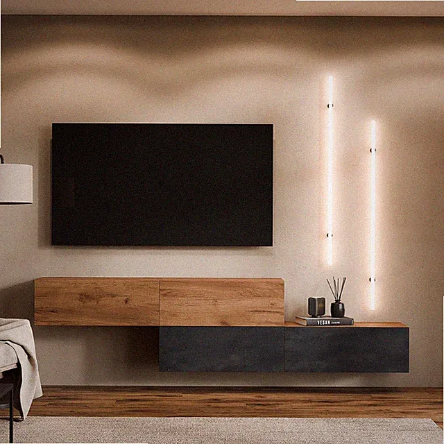 Planetmöbel TV-Board WEST – 2-teilig, 2x140 cm, versetzt montierbar, Farbwahl